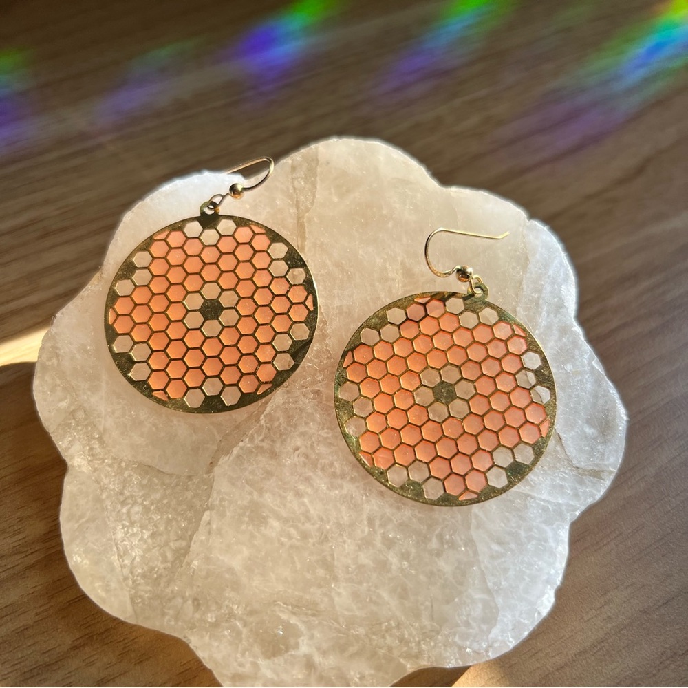 Tiny Deer Studio Translucent Enamel Earrings - image 1